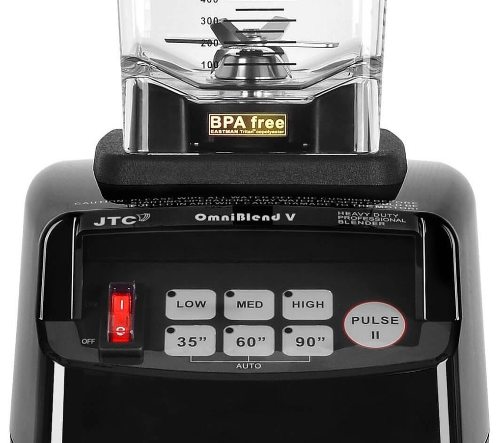 Máy xay sinh tố JTC Omniblend V TM-800A, công suất 1200 w, tốc độ tối đa 38000 vòng/phút, cối xay nhựa cao cấp 1500 ml, có chế độ hẹn giờ, bảo hành 1 năm
