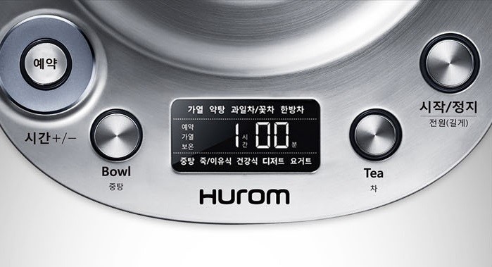 Máy chưng yến, pha trà Hurom Tea Master TM-P02FSS, thố thủy tinh 700 ml, giỏ pha trà inox, bảo hành 2 năm