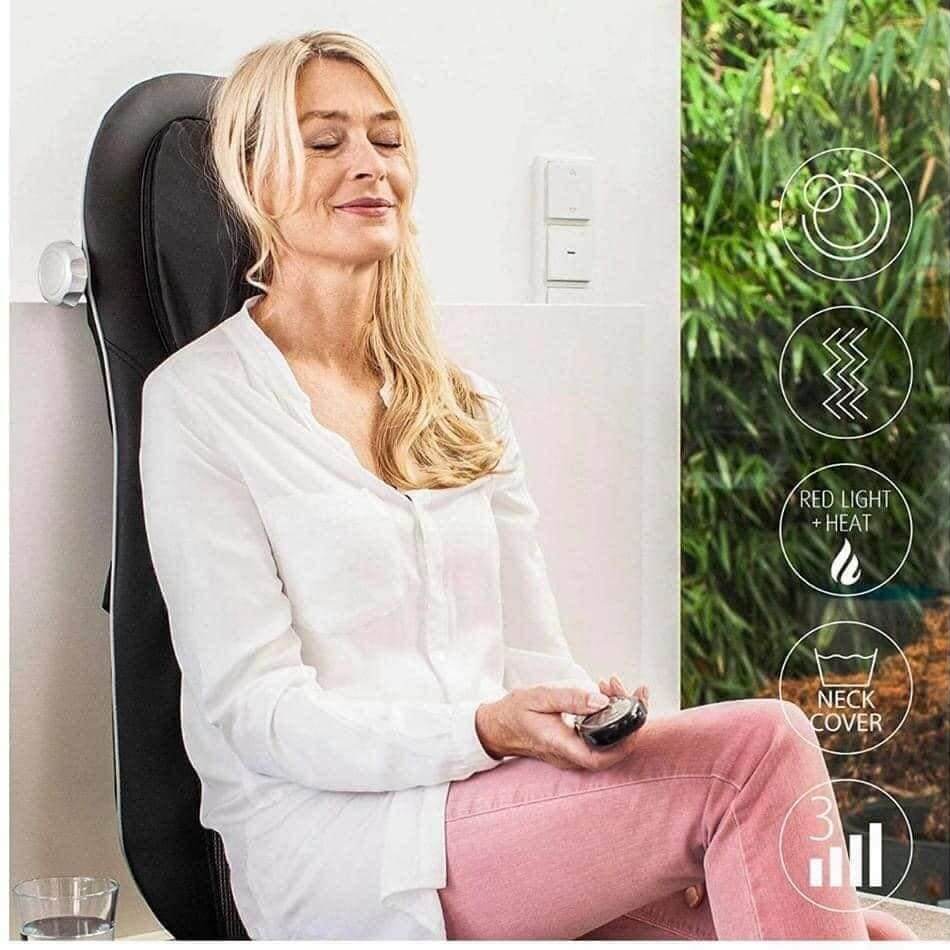 Đệm ghế massage cao cấp Medisana 88970 MCN Pro Shiatsu (nội địa Đức), massage hông lưng vai cổ gáy, bảo hành 2 năm