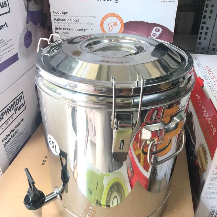 Bình giữ nhiệt cao cấp chất liệu inox 304, có vòi, dung tích 20 lít
