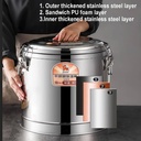 Bình giữ nhiệt cao cấp dung tích 80 lít, chất liệu inox 304, có vòi rót, thời gian giữ nhiệt đến 24 giờ, chuyên dùng cho cửa hàng và nhà hàng, bảo hành 1 năm