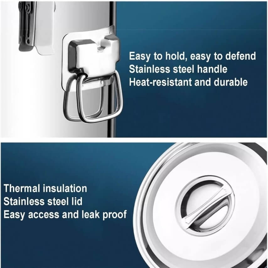 Bình giữ nhiệt cao cấp dung tích 80 lít, chất liệu inox 304, có vòi rót, thời gian giữ nhiệt đến 24 giờ, chuyên dùng cho cửa hàng và nhà hàng, bảo hành 1 năm