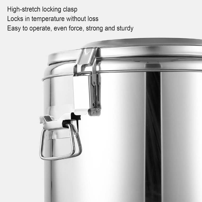 Bình giữ nhiệt cao cấp dung tích 80 lít, chất liệu inox 304, có vòi rót, thời gian giữ nhiệt đến 24 giờ, chuyên dùng cho cửa hàng và nhà hàng, bảo hành 1 năm
