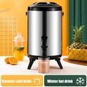 Bình ủ trà inox dung tích 10 lít ( dung tích thực chứa 7.5 lít), giữ nóng lạnh 6 đến 8 giờ, có vòi  và quai xách