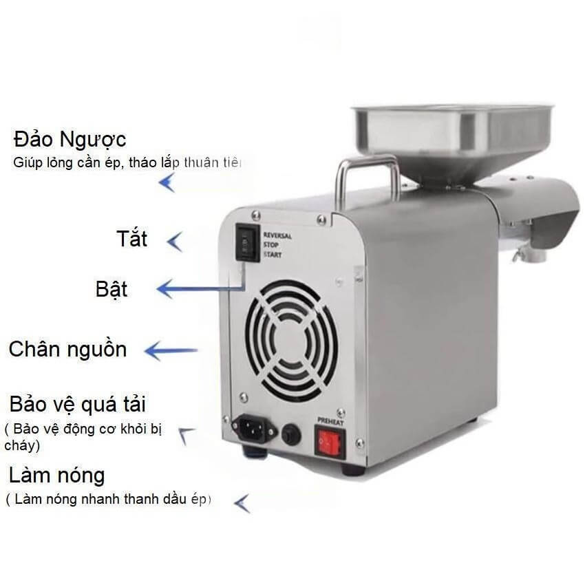 Máy ép dầu gia đình ATMAX AT-888A, công suất 500w, ép 3 đến 5kg/h, bảo hành 2 năm