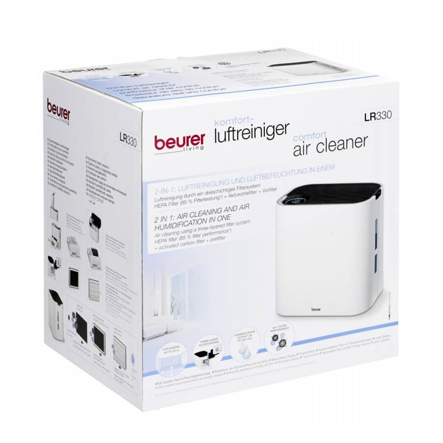 Máy lọc không khí tạo ẩm Beurer LR330, dùng cho phòng 35 m2, nhập khẩu Đức, bảo hành 2 năm