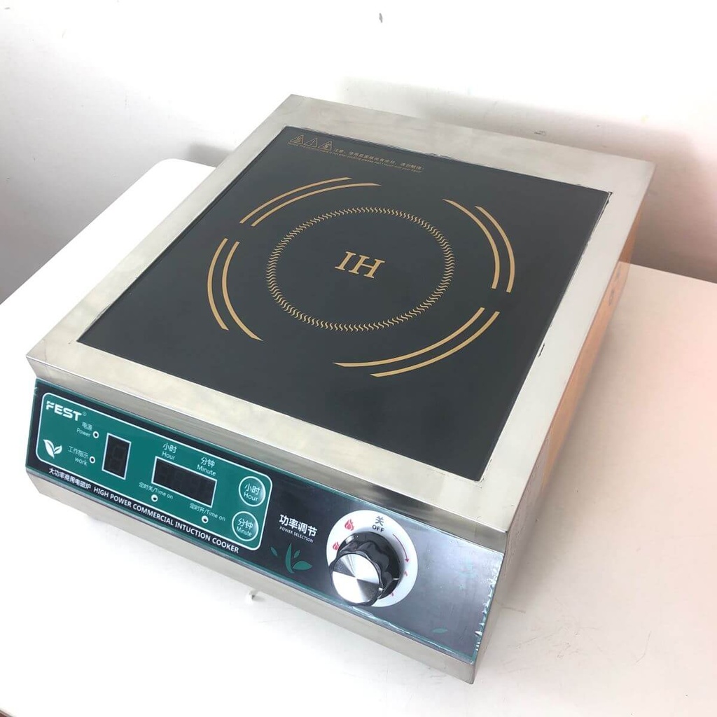 Bếp từ công nghiệp Fest, công suất 3500 w, khung thép kháng gỉ, mặt kính ceramic, bảo hành 2 năm