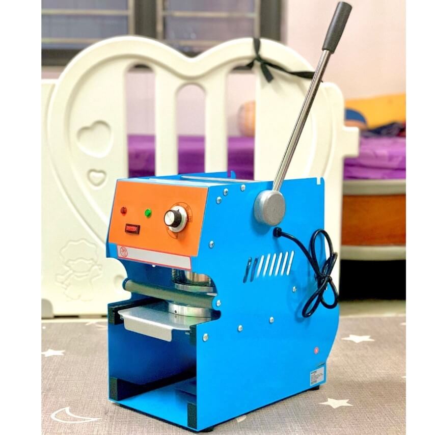 Máy dập nắp cốc, ép miệng ly D8 đường kính miệng cốc 9-9,5cm, bảo hành 2 năm